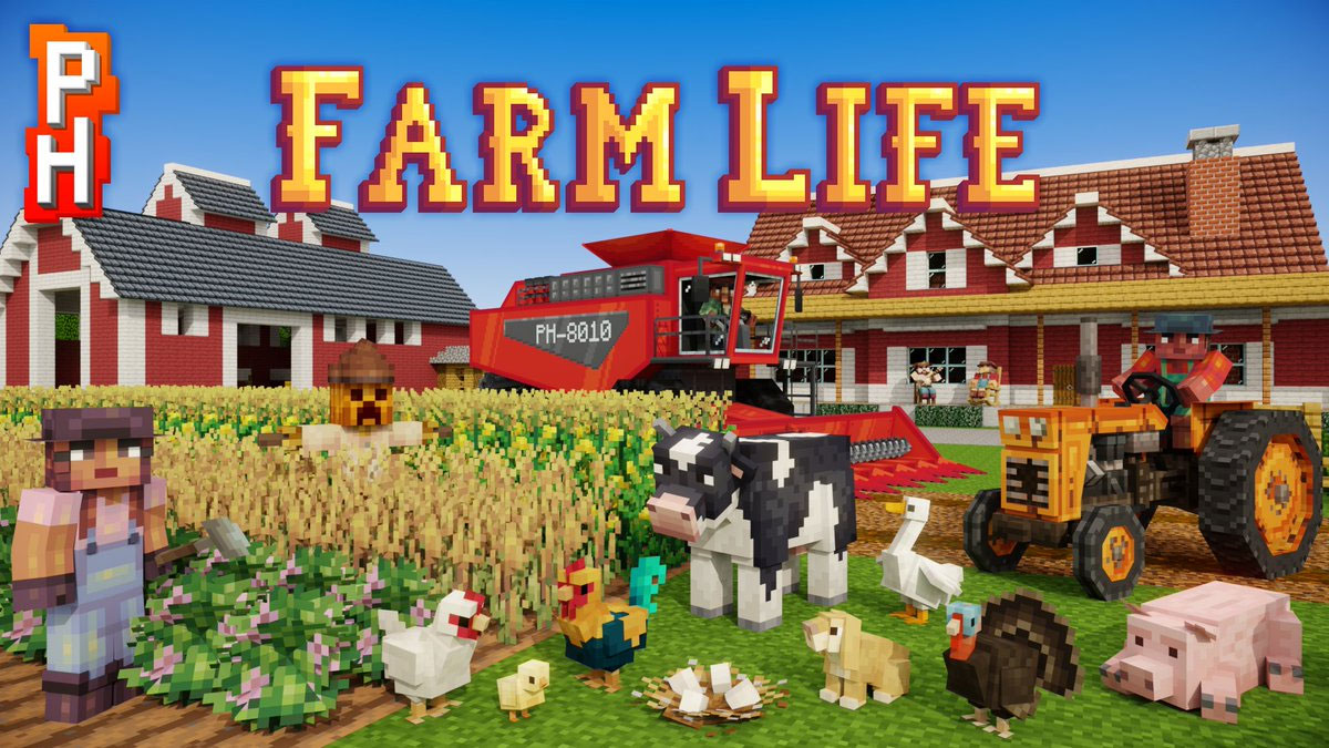 Minecraft แจกโหมดเกมทำฟาร์ม Farm Life ให้ดาวน์โหลดฟรี